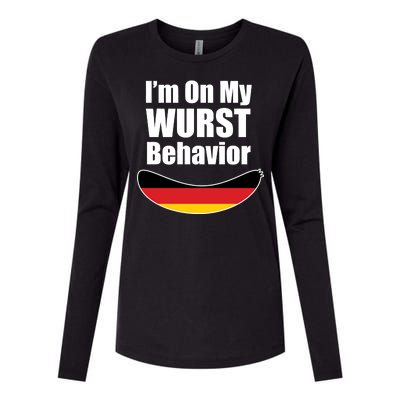 On My Worst Behavior Womens Cotton Relaxed Long Sleeve T-Shirt