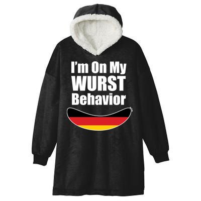 On My Worst Behavior Hooded Wearable Blanket
