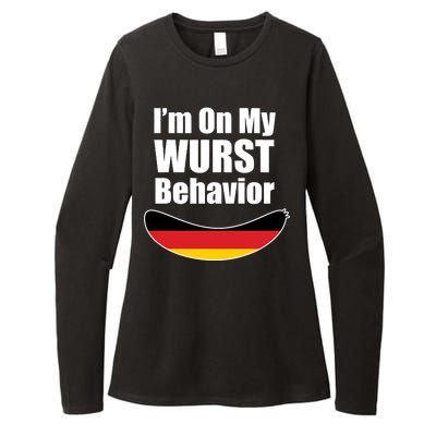 On My Worst Behavior Womens CVC Long Sleeve Shirt