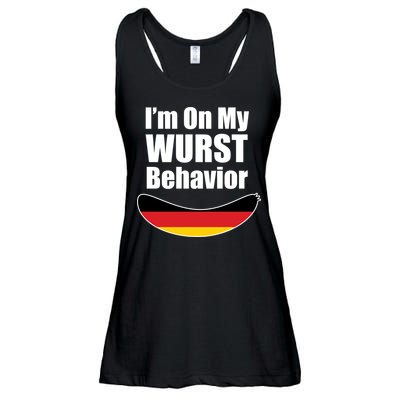 On My Worst Behavior Ladies Essential Flowy Tank