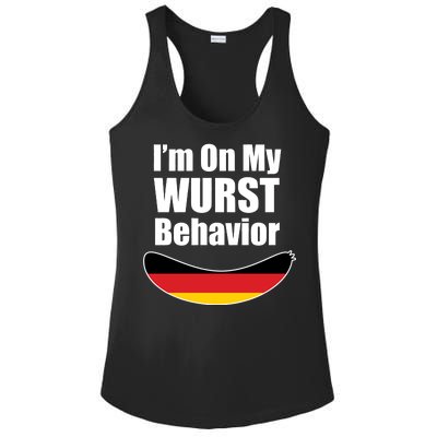 On My Worst Behavior Ladies PosiCharge Competitor Racerback Tank