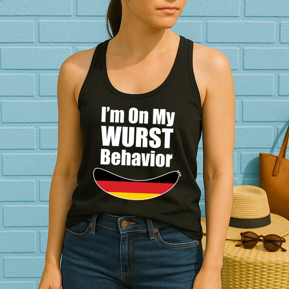 On My Worst Behavior Womens Tank Top