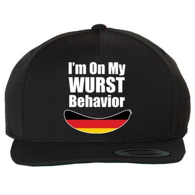 On My Worst Behavior Wool Snapback Cap