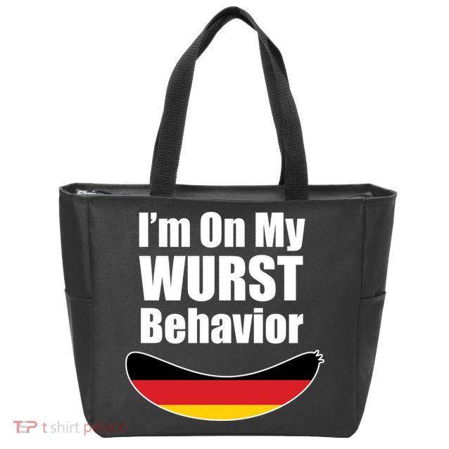 On My Worst Behavior Zip Tote Bag