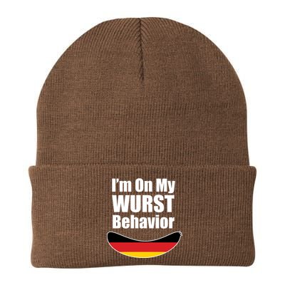 On My Worst Behavior Knit Cap Winter Beanie