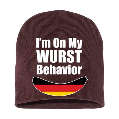 On My Worst Behavior Short Acrylic Beanie