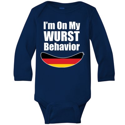 On My Worst Behavior Baby Long Sleeve Bodysuit