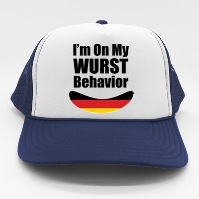 On My Worst Behavior Trucker Hat