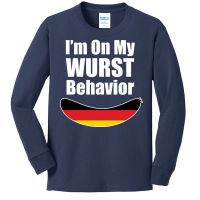 On My Worst Behavior Kids Long Sleeve Shirt