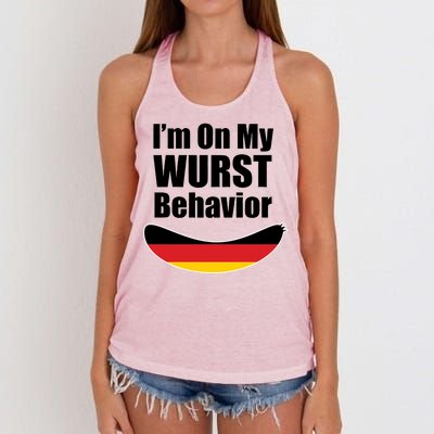 On My Worst Behavior Women's Knotted Racerback Tank