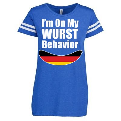 On My Worst Behavior Enza Ladies Jersey Football T-Shirt