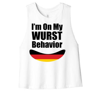 On My Worst Behavior Women's Racerback Cropped Tank