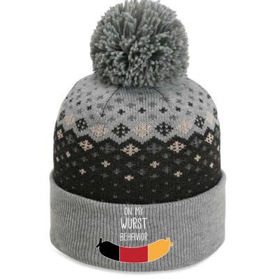 On My Worst Behavior Oktoberfest The Baniff Cuffed Pom Beanie