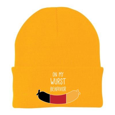 On My Worst Behavior Oktoberfest Knit Cap Winter Beanie