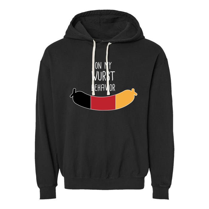 On My Worst Behavior Oktoberfest Garment-Dyed Fleece Hoodie