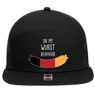 On My Worst Behavior Oktoberfest 7 Panel Mesh Trucker Snapback Hat