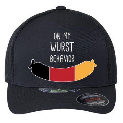 On My Worst Behavior Oktoberfest Flexfit Unipanel Trucker Cap