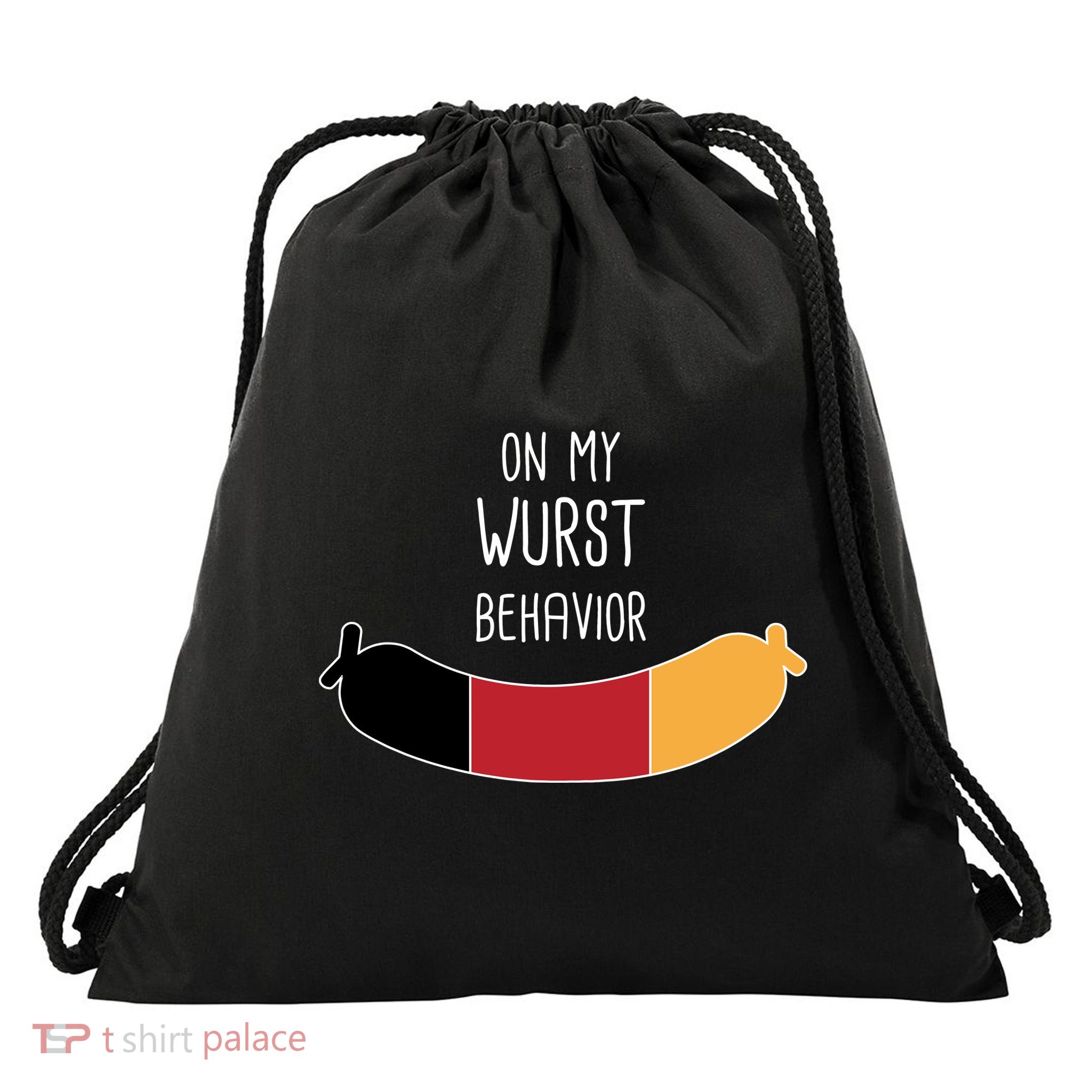 On My Worst Behavior Oktoberfest Drawstring Bag