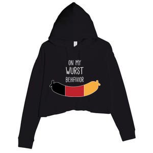 On My Worst Behavior Oktoberfest Crop Fleece Hoodie