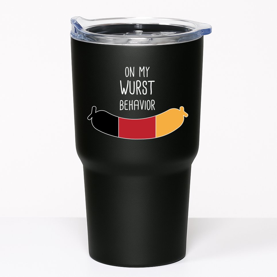 On My Worst Behavior Oktoberfest Tumbler