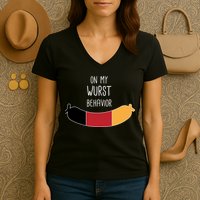 On My Worst Behavior Oktoberfest Women's V-Neck T-Shirt