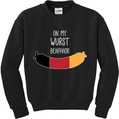 On My Worst Behavior Oktoberfest Kids Sweatshirt