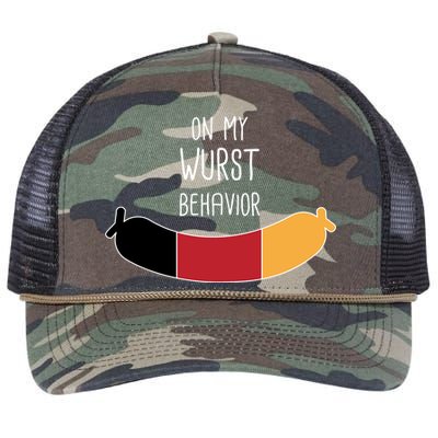 On My Worst Behavior Oktoberfest Retro Rope Trucker Hat Cap