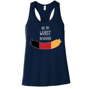 On My Worst Behavior Oktoberfest Women's Racerback Tank