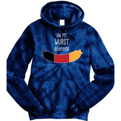 On My Worst Behavior Oktoberfest Tie Dye Hoodie