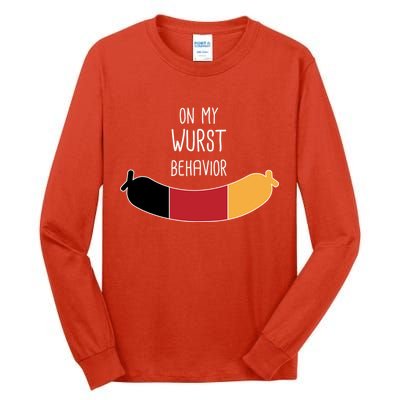 On My Worst Behavior Oktoberfest Tall Long Sleeve T-Shirt