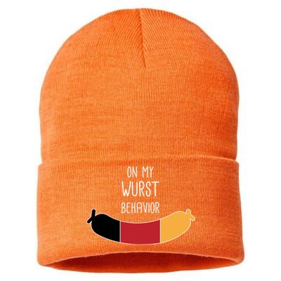 On My Worst Behavior Oktoberfest Sustainable Knit Beanie