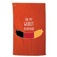 On My Worst Behavior Oktoberfest Golf Towel