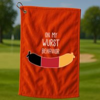 On My Worst Behavior Oktoberfest Golf Towel