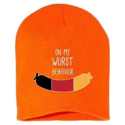 On My Worst Behavior Oktoberfest Short Acrylic Beanie