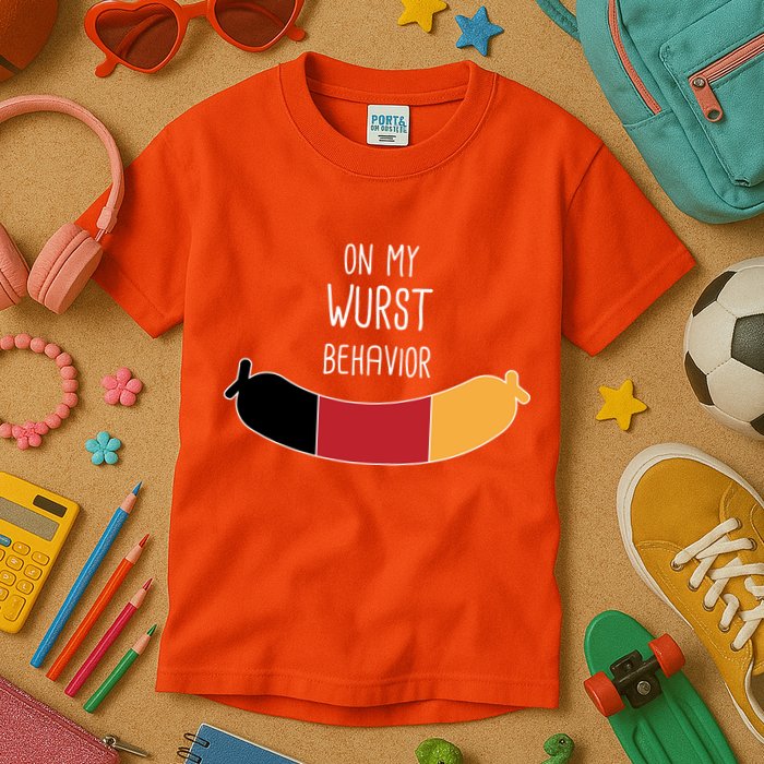 On My Worst Behavior Oktoberfest Kids T-Shirt