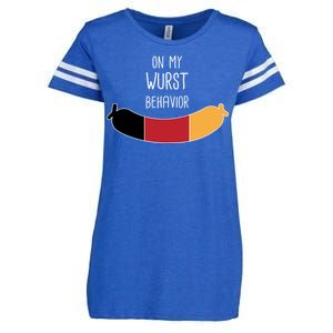 On My Worst Behavior Oktoberfest Enza Ladies Jersey Football T-Shirt