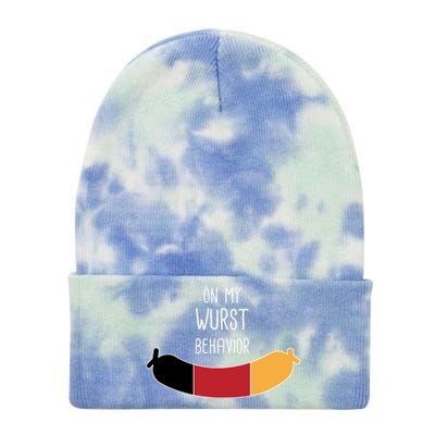 On My Worst Behavior Oktoberfest Tie Dye 12in Knit Beanie