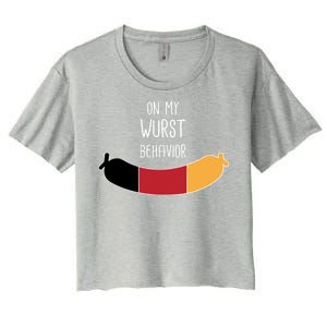 On My Worst Behavior Oktoberfest Women's Crop Top Tee