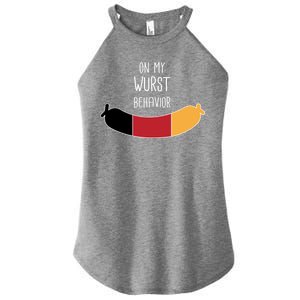 On My Worst Behavior Oktoberfest Women's Perfect Tri Rocker Tank