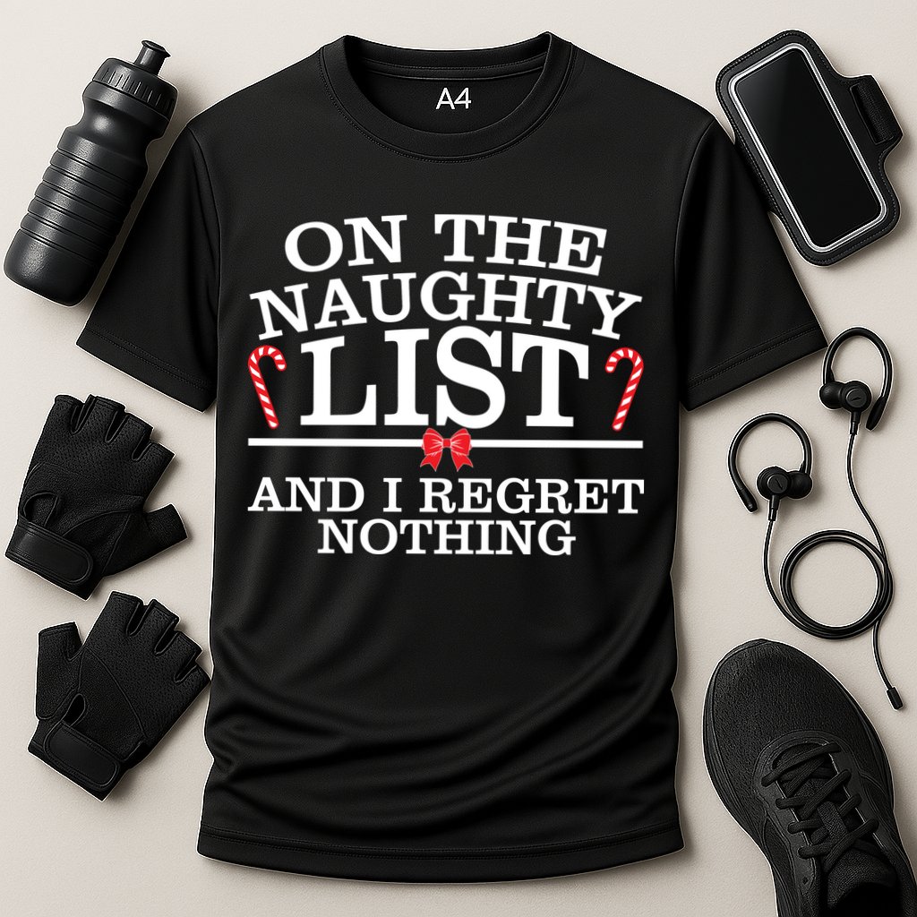 On The Naughty List Funny Christmas Performance Shirt