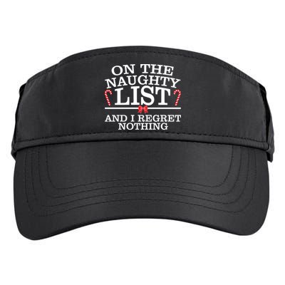 On The Naughty List Funny Christmas Adult Drive Performance Visor