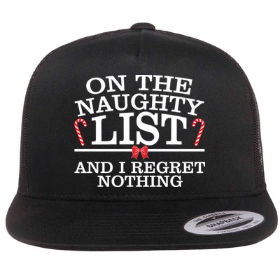 On The Naughty List Funny Christmas Flatbill Hat