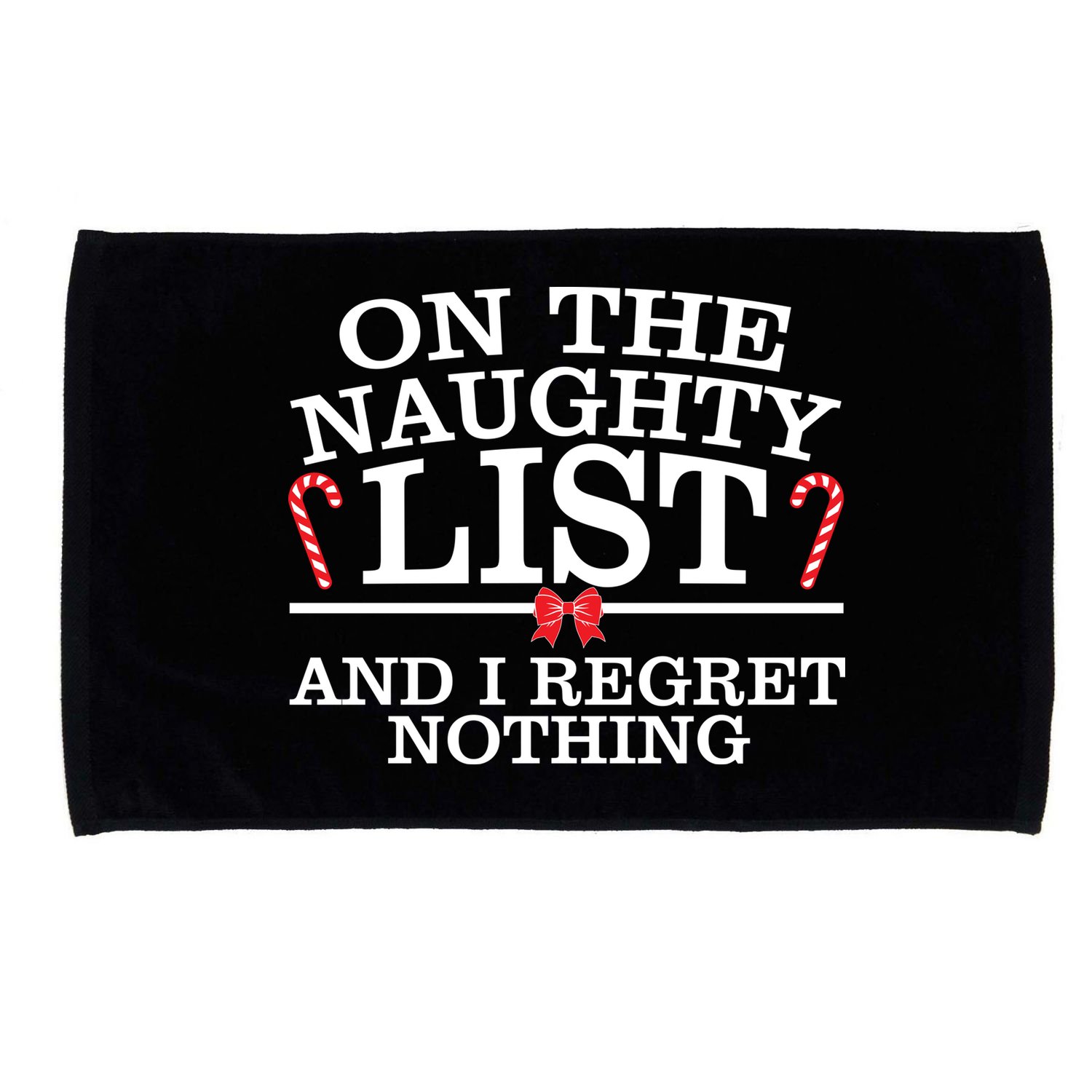 On The Naughty List Funny Christmas Microfiber Hand Towel