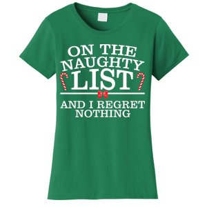 On The Naughty List Funny Christmas Women's T-Shirt