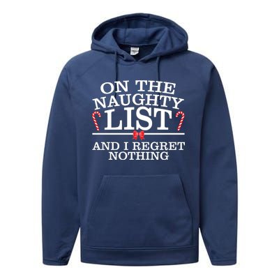 On The Naughty List Funny Christmas Performance Fleece Hoodie