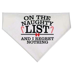 On The Naughty List Funny Christmas USA-Made Doggie Bandana