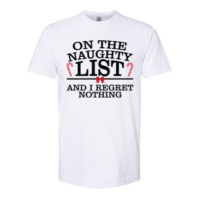 On The Naughty List Funny Christmas Softstyle CVC T-Shirt