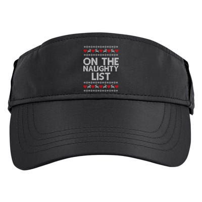 On The Naughty List Ugly Christmas Adult Drive Performance Visor