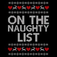 On The Naughty List Ugly Christmas Drawstring Bag