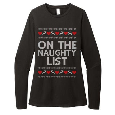 On The Naughty List Ugly Christmas Womens CVC Long Sleeve Shirt